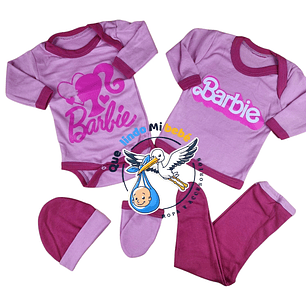 Ajuar Barbie 5 Piezas 0/3 Meses AJU5BB02