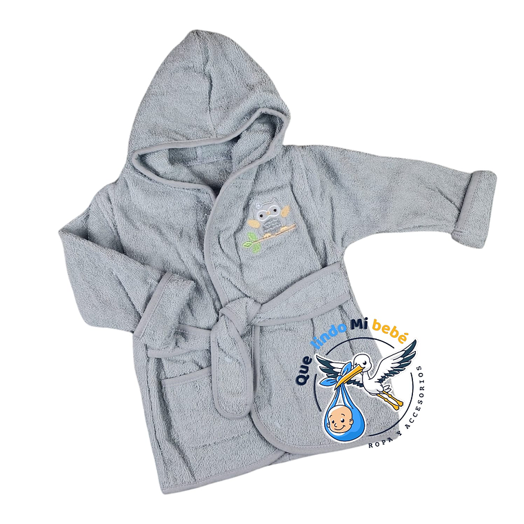 Salida de Baño 0/6 Meses Gris 1