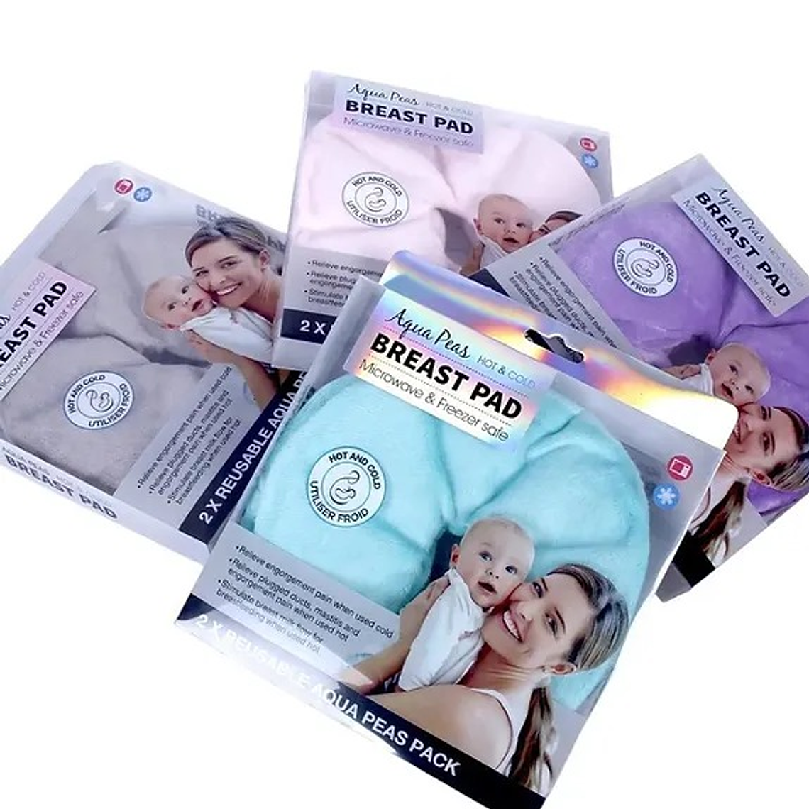 Almohadillas Térmicas De Gel Para Lactancia Frío/calor Gris 1