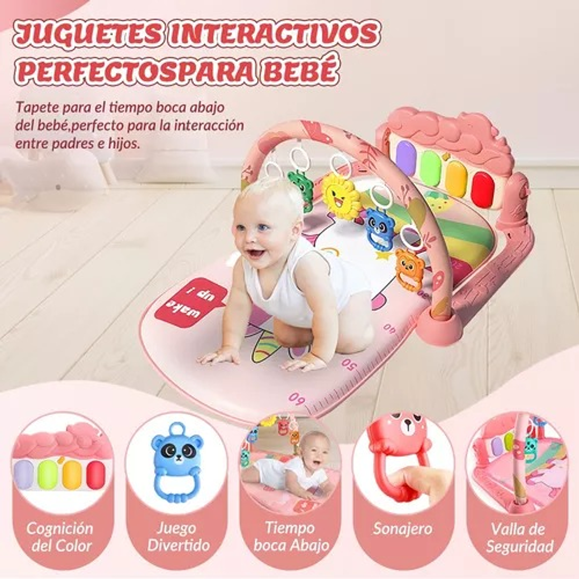 Gimnasio Multifuncional Piano Rosado 2