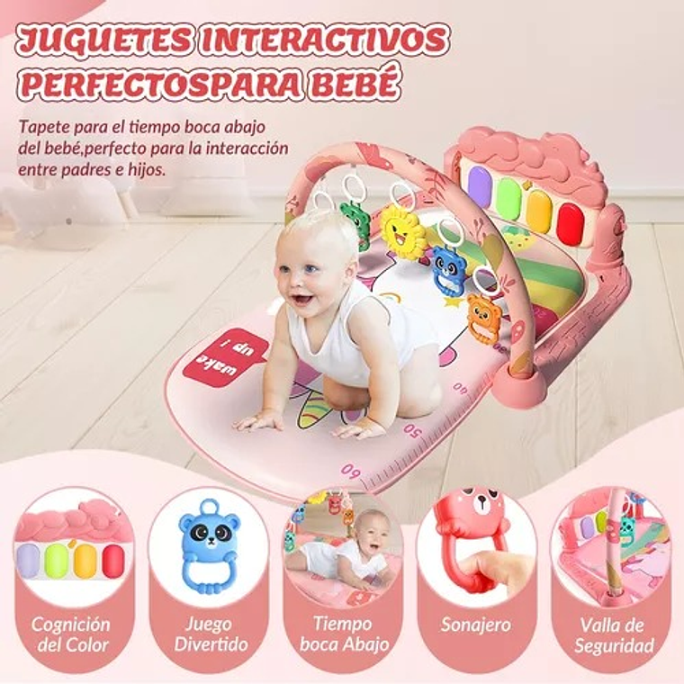 Gimnasio Multifuncional Piano Rosado 2