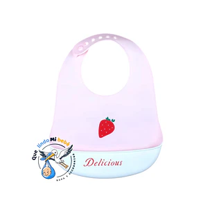 Babero de Silicona Frutilla
