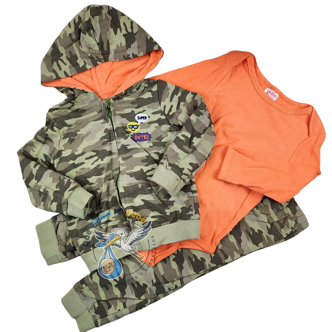 Set Buzo 3 Piezas Body Manga Larga 24 Meses 24BZH06 1