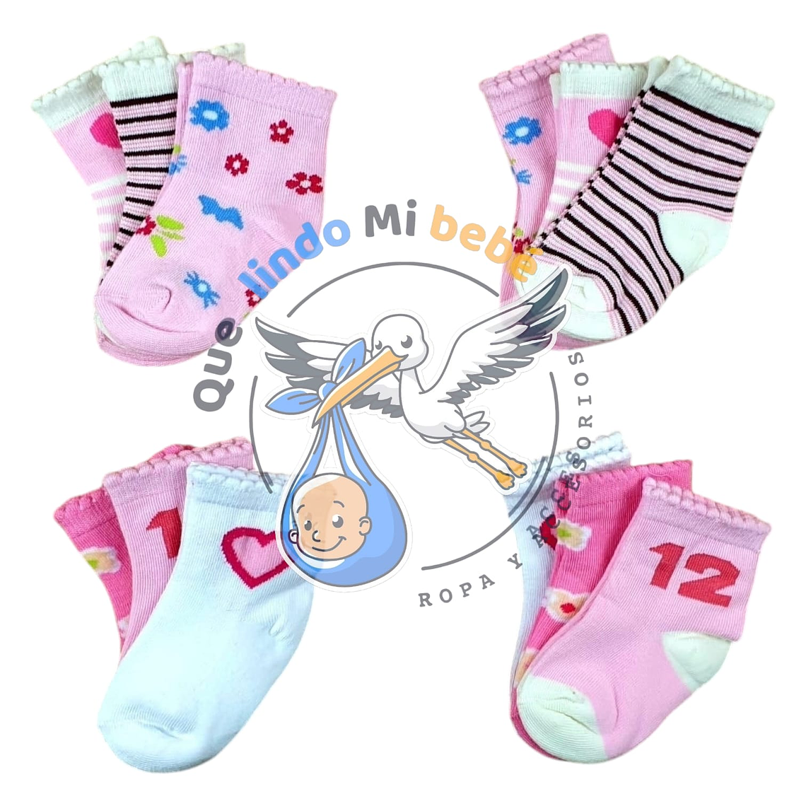 Calcetas por Docena 6/12 Meses A69M 1