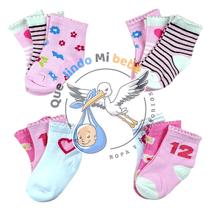 Calcetas por Docena 6/12 Meses A69M
