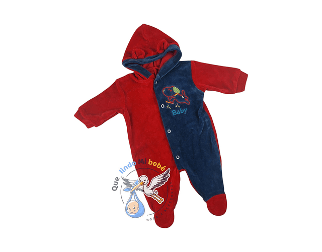 Osito Plush 1 Pieza 0/3 Meses Rojo/Azul H1P61