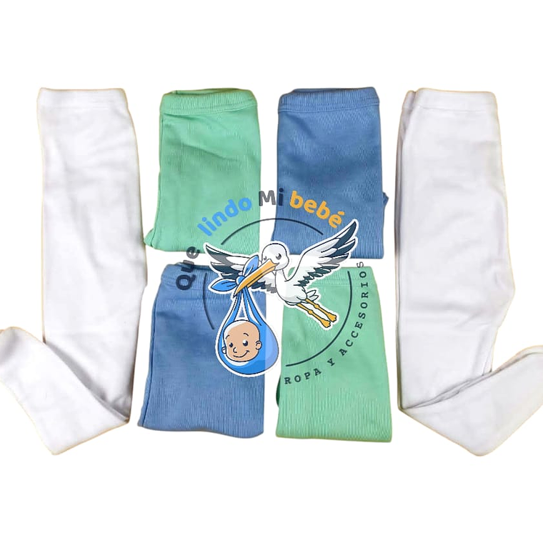 Prendas - Set 6 Pantys 0/3 Meses Celeste/Blanca/Verde 1