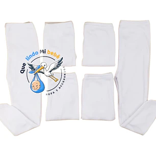 Prendas - Set 6 Pantys 9/12 Meses Blancas