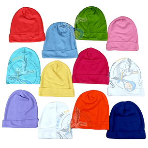 Pack 6 Gorritos Algodon NIÑO 0/3 Meses 