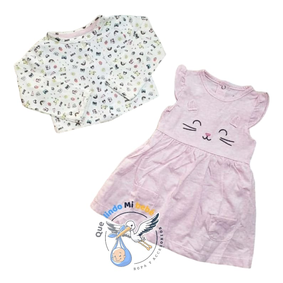 Vestido más Chaleco Algodón 12 Meses 12VTC05 1