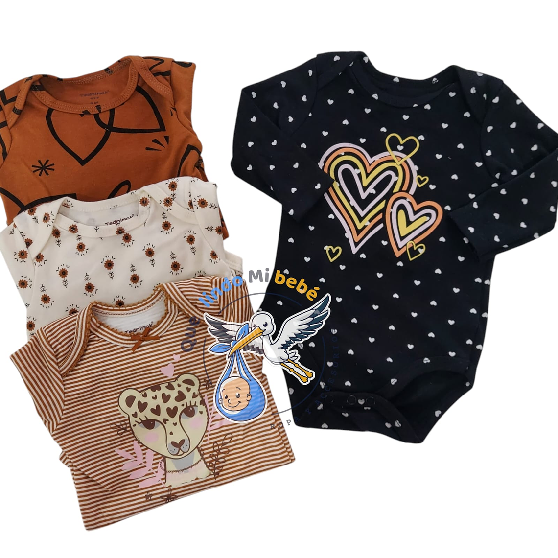Set 4 Bodys Manga Larga 18/24 Meses 24BML441 1