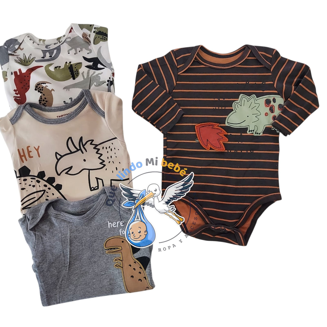 Set 4 Bodys Manga Larga 18/24 Meses 24BML443 1