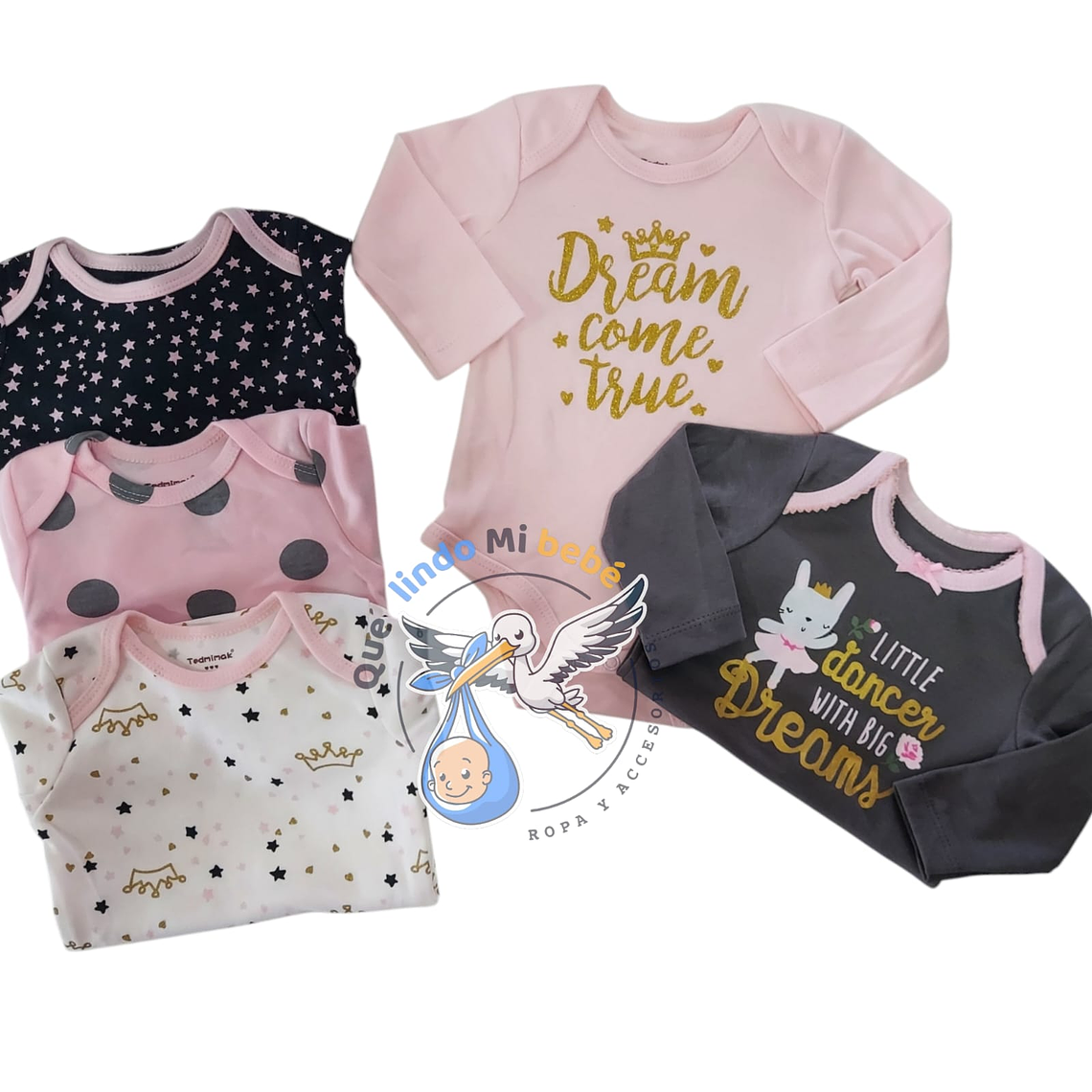 Set 5 Bodys Manga Larga 18/24 Meses 24BML552 1