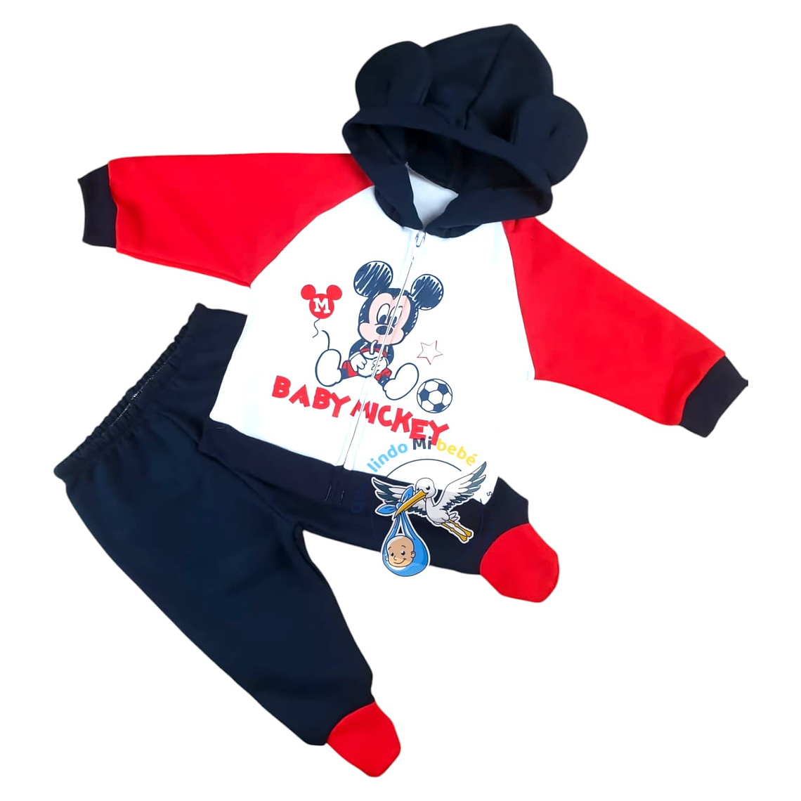 Conjunto Buzo Algodon Mickey 0/3 Meses  1