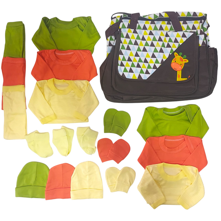 Pack Bolso + Ajuar 18 Piezas 0/3 Meses 1