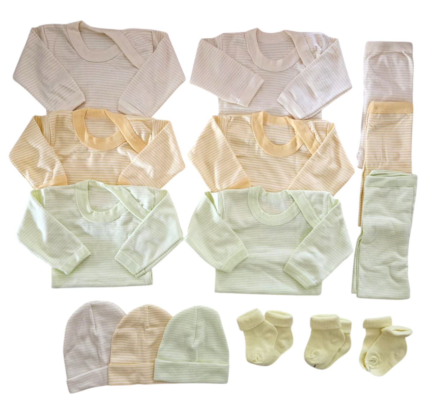 Pack 15 Piezas 3/6 Meses Unisex Rayados