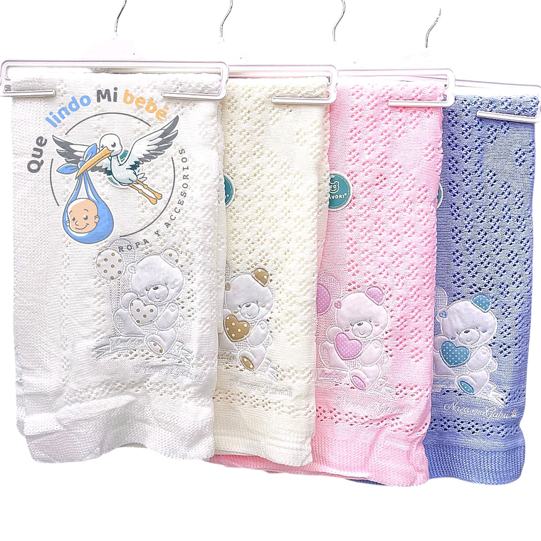 Manta de Lana Grande 105x90 Blanca 2