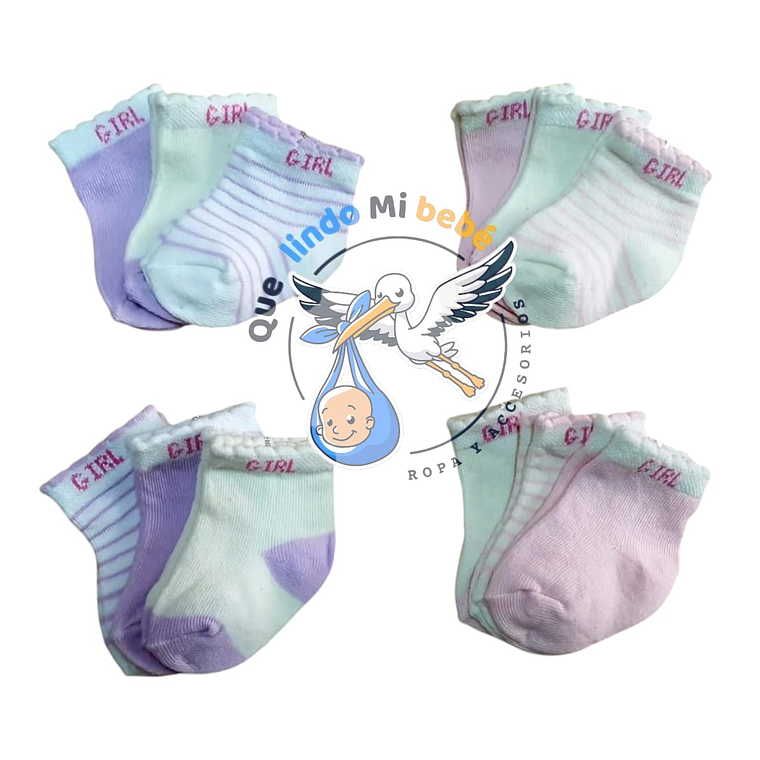 Calcetas por Docena 0/3 Meses L03M 1