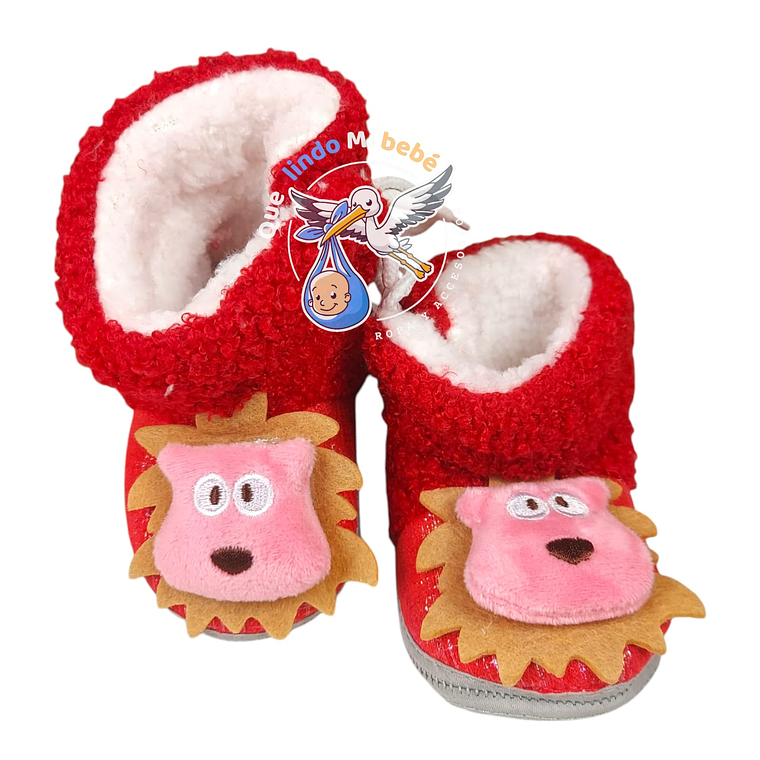 Pantuflitas con Chiporro León Rojo 1