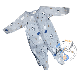 Pijama Micropolar 0/3 Meses Gris