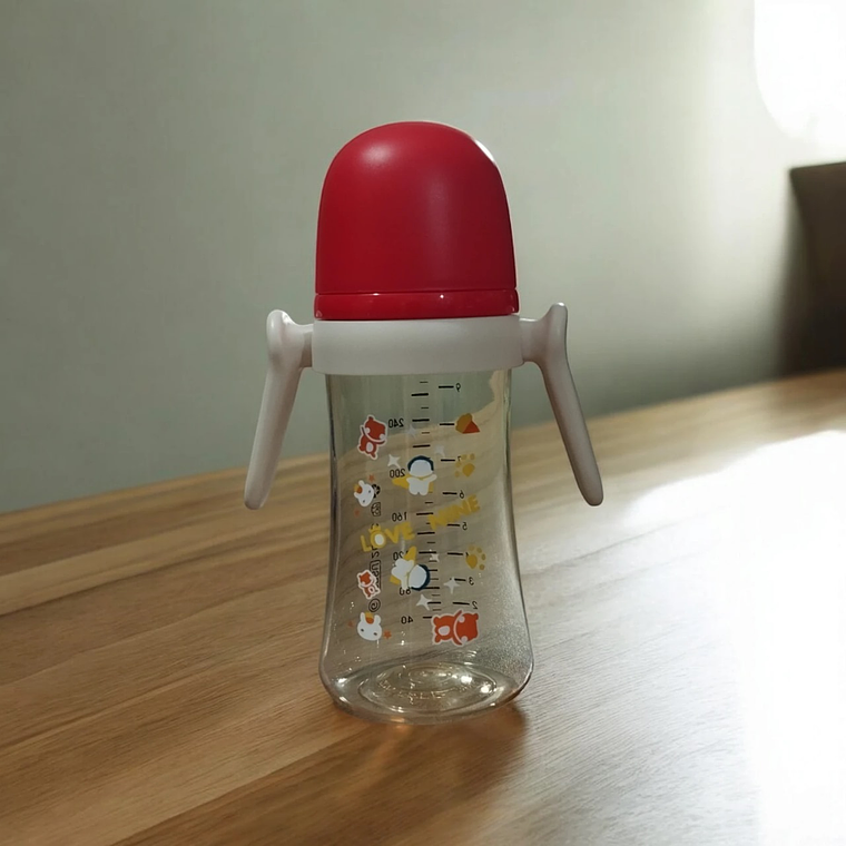 Mamadera con Bombilla y Chupete Roja 2