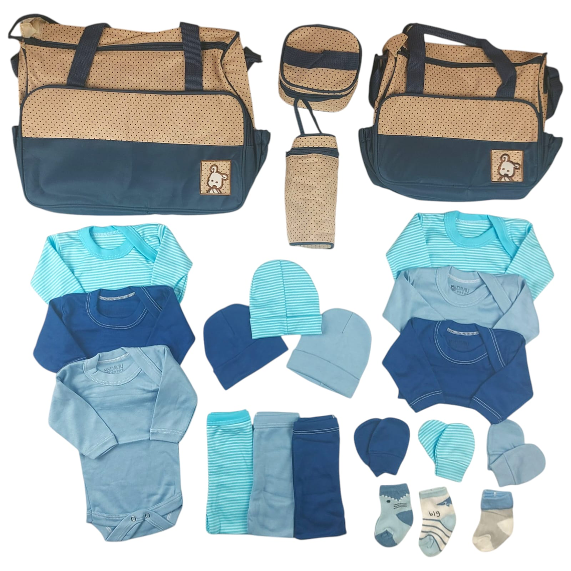 Pack Bolso 5 Piezas + Ajuar 18 Piezas 0/3 Meses 1