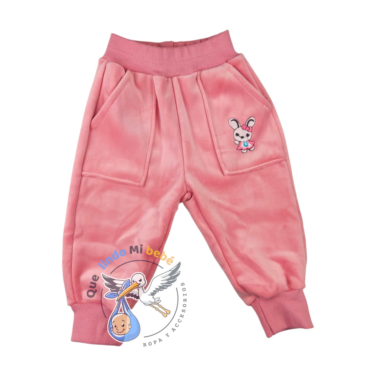 Pantalon Plush Grueso 36 Meses Rosado