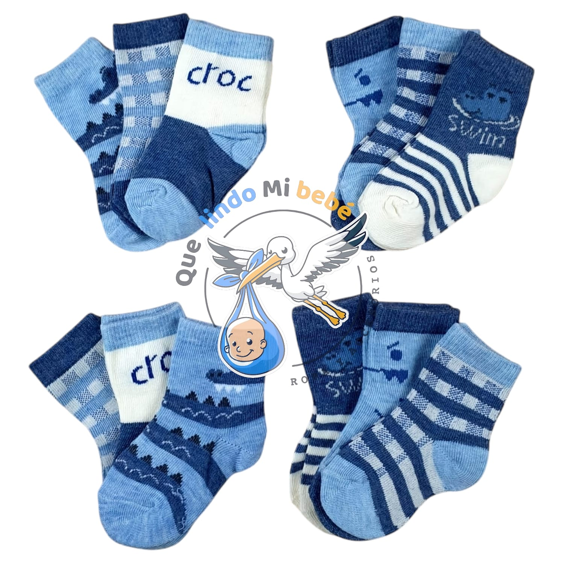 Calcetas por Docena 6/12 Meses C69H 1
