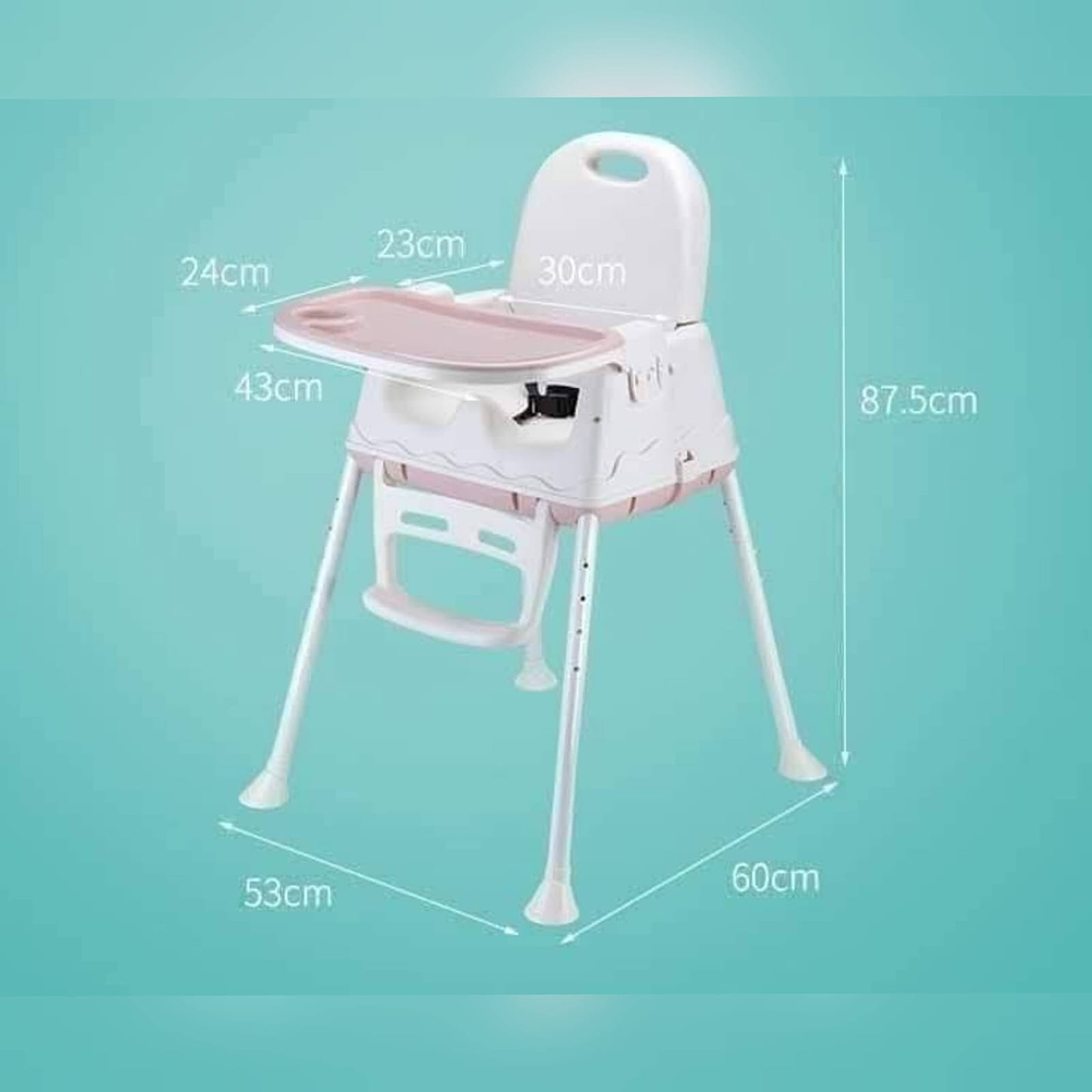 Silla Comedor Bebe 4 En 1 Rosada 2