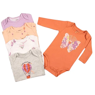 Set 5 Bodys Manga Larga 36 Meses Mariposa