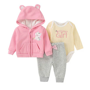 Set Buzo 3 Piezas Forrado 3/6 Meses Gatita