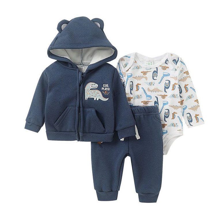 Set Buzo 3 Piezas Forrado 6/9 Meses 69BZH96 1