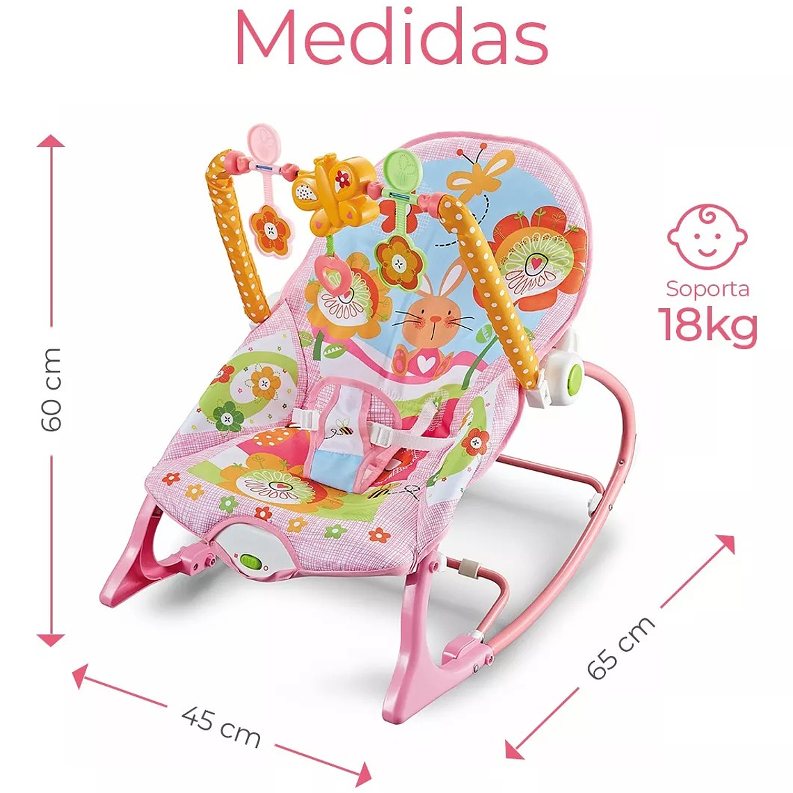 Silla Nido Musical Vibradora Verde +0M 2