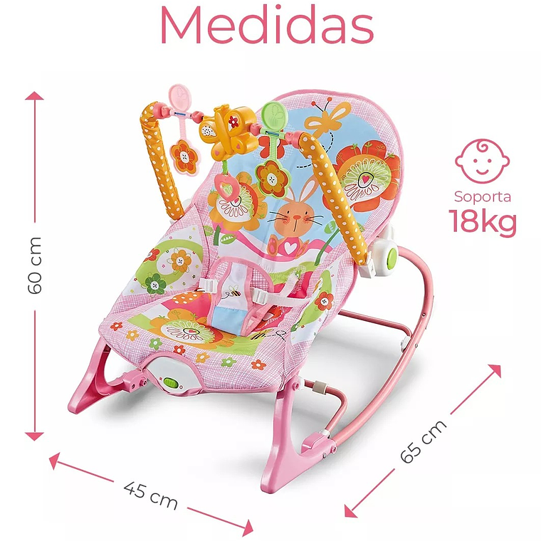 Silla Nido Musical Vibradora Verde +0M 2