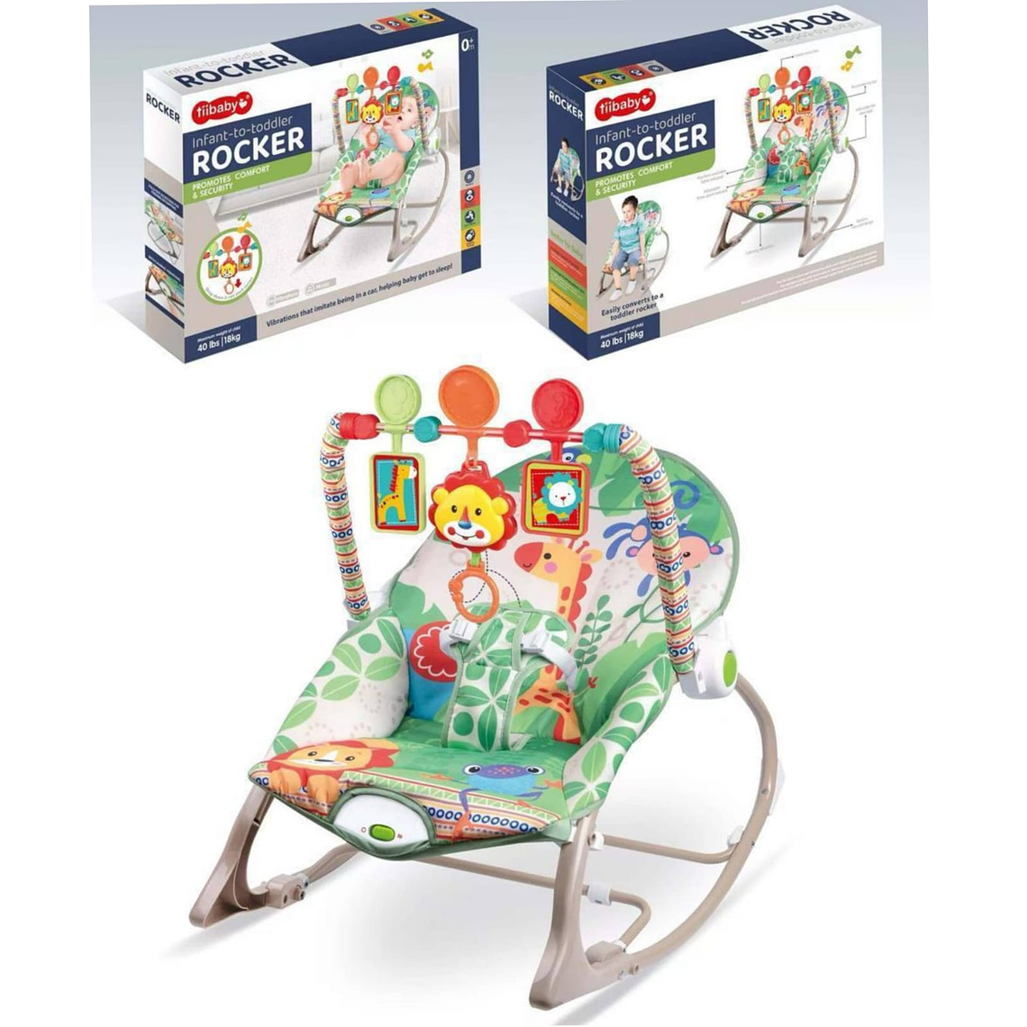 Silla Nido Musical Vibradora Verde +0M 1