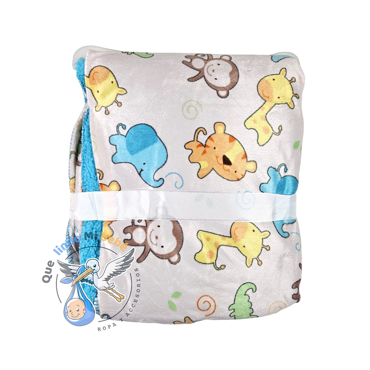 Manta Polar Beige /Esmeralda 2