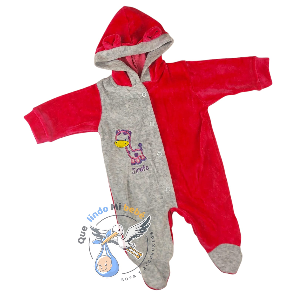 Osito Plush 1 Pieza 0/3 Meses Fucsia/Gris M2P114 1