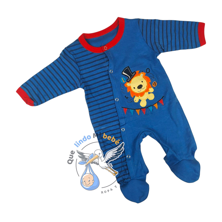 Osito Algodón 1 Pieza 0/3 Meses León Azul 1
