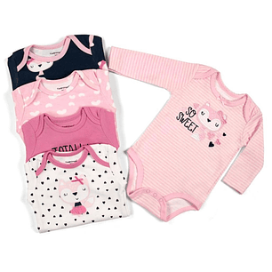 Set 5 Bodys Manga Larga 36 Meses So Sweet