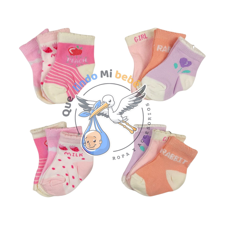 Calcetas por Docena 0/3 Meses Q03M 1
