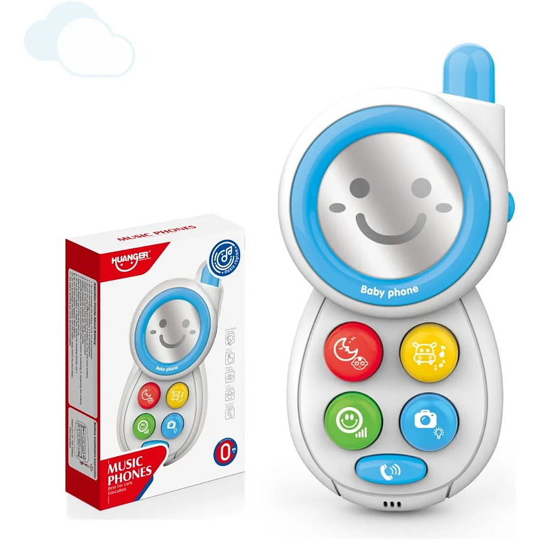 Telefono de Juguete Sonido Luz Musical Celeste 1