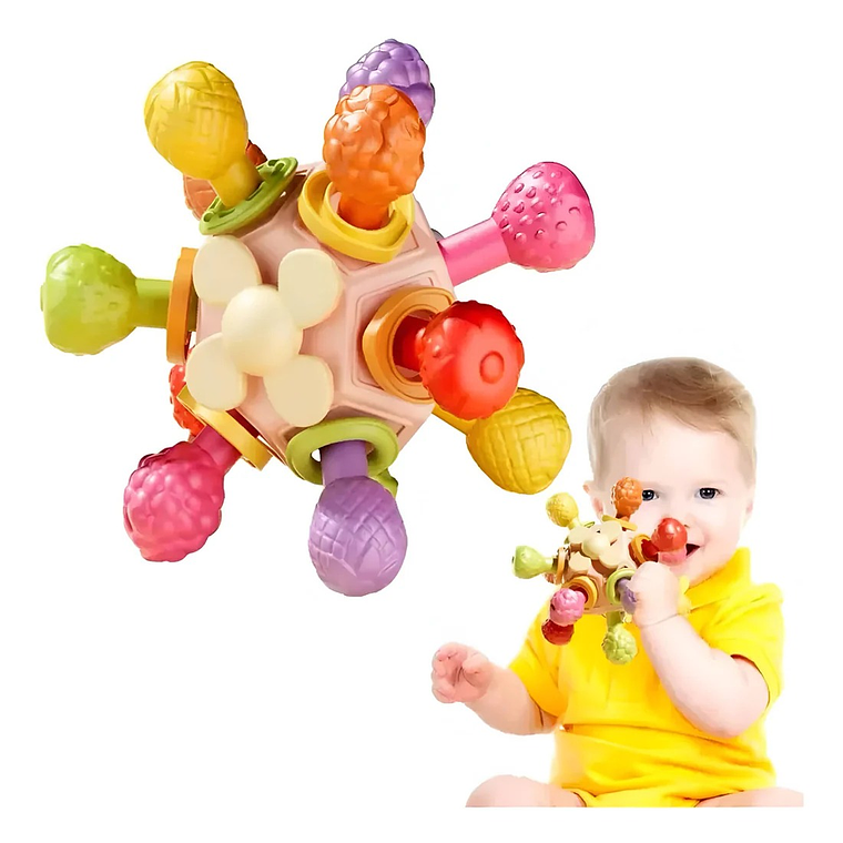 Juguete de Dentición Molecula Rosado 2