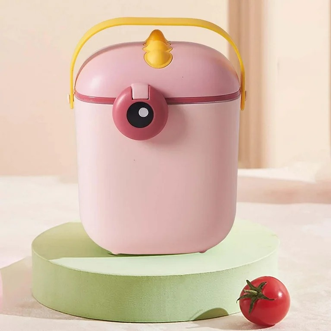 Contenedor de Leche Rosado con Cucharita 1