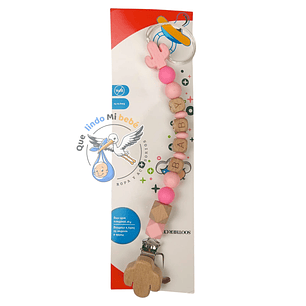 Porta Chupete Cactus Rosado 