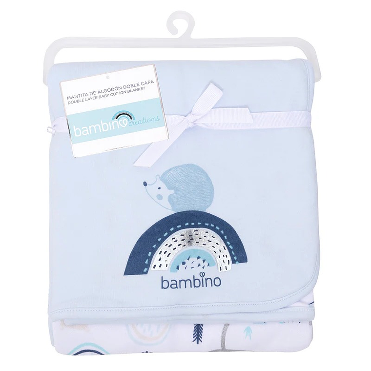 Mantita de Algodón Doble Capa Bambino Puercoespin Arcoiris 1
