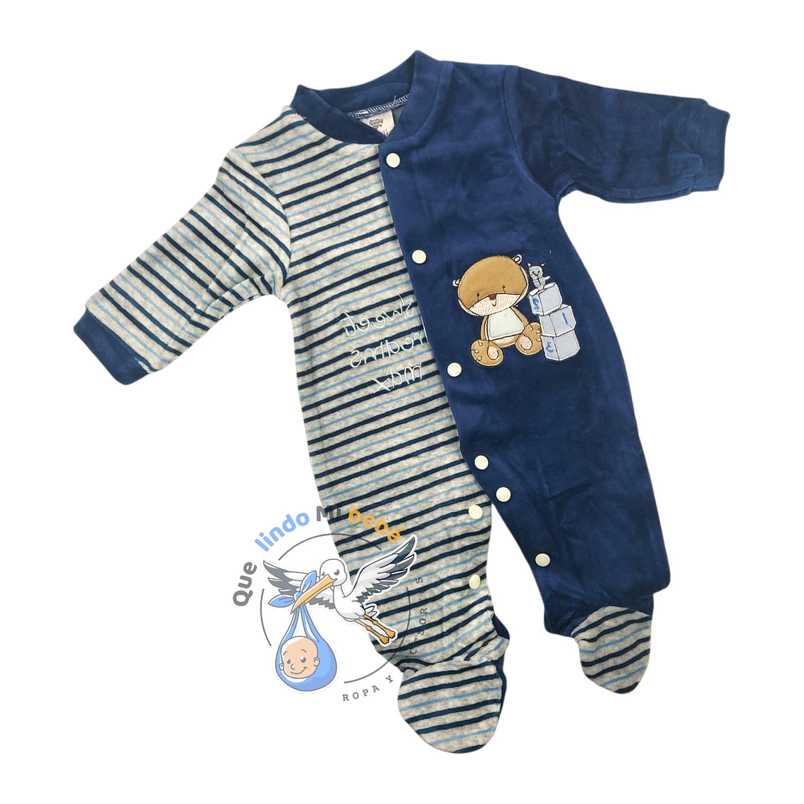 Enterito Plush 3/6 Meses Osito Azul 36EPLSH43 1