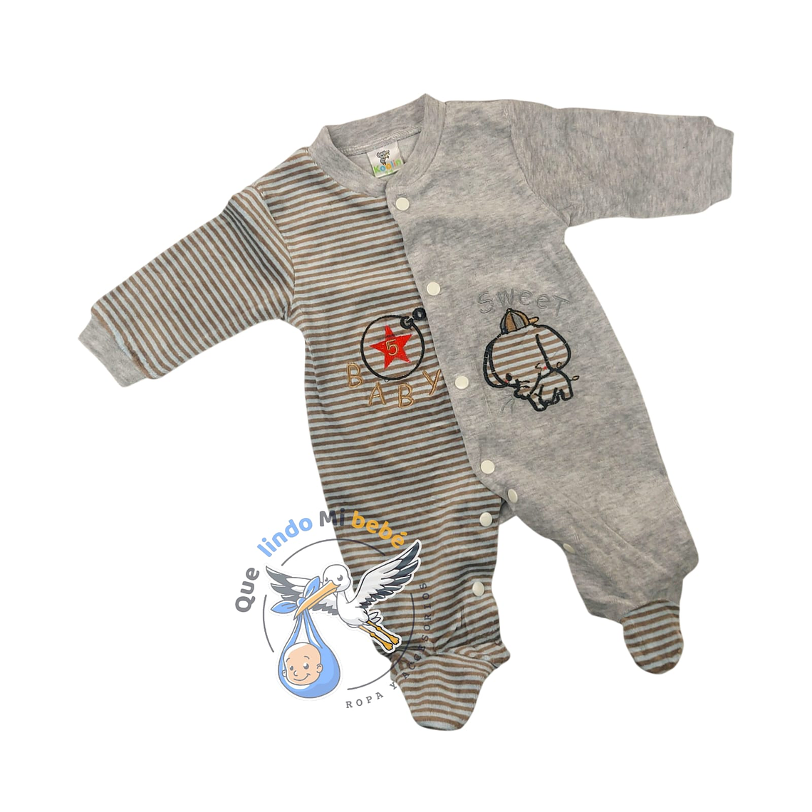 Osito Plush 1 Pieza 0/3 Meses Gris H1P105 1