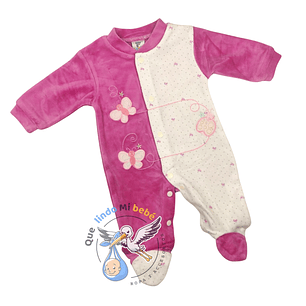 Enterito Plush 3/6 Meses Mariposas Violeta