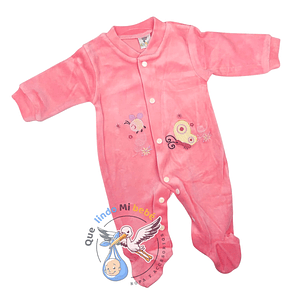 Enterito Plush 3/6 Meses Mariposa Rosado