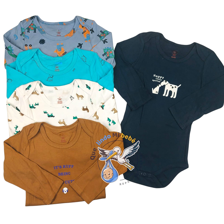 Set 5 Bodys Manga Larga 36 Meses 3ABML598 1